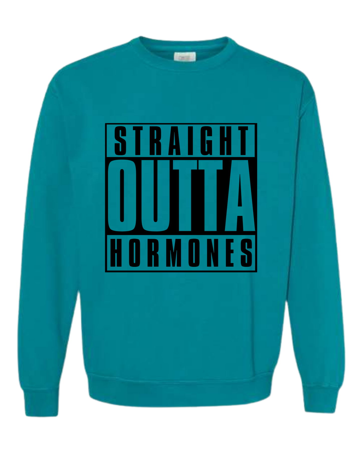 Straight Outta Hormones - Comfort Colors - Sweatshirt - Blues