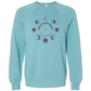When The Moon Speaks My Body Listens - Sponge Fleece Raglan Sweatshirt - Blues, Greens, Purple, and Black