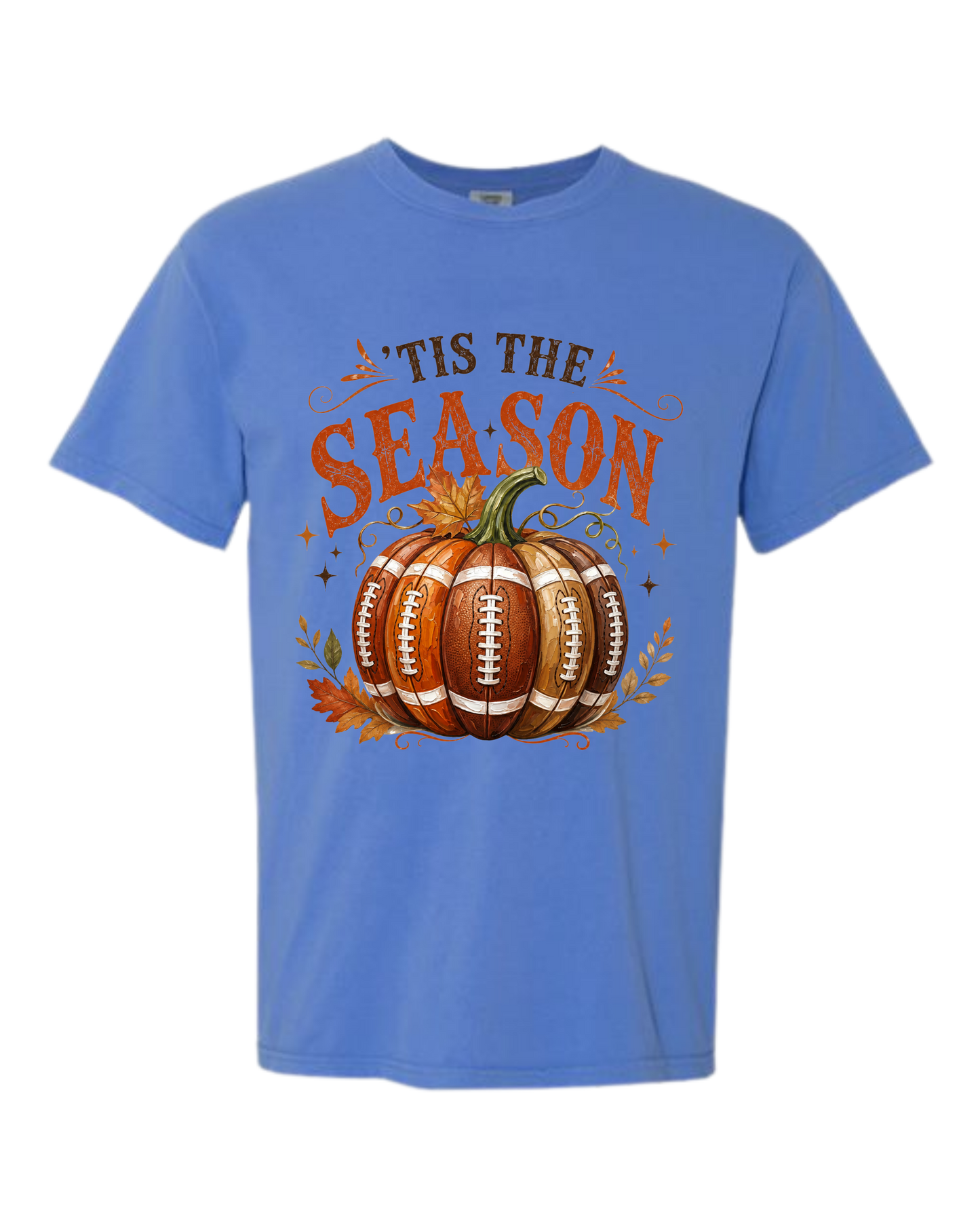 'Tis Football Season - Comfort Colors - Heavyweight Unisex Tee - Blues