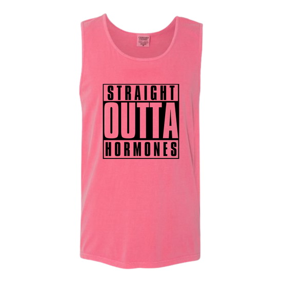 Straight Outta Hormones - Comfort Colors - Unisex Tank - Assorted Colors