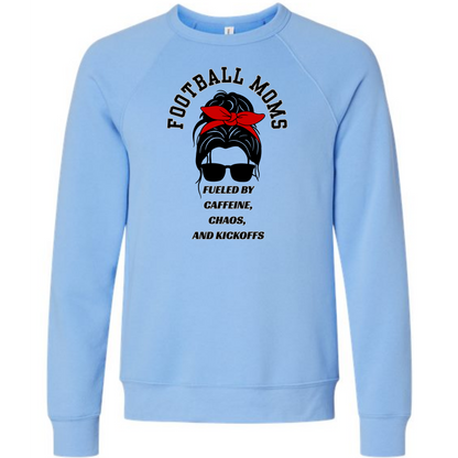 SP - Football Moms Fueled By - Sponge Fleece Raglan Sweatshirt - Blues, Purples