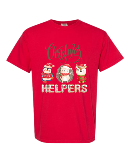 Christmas Helpers - Comfort Colors - Heavyweight Unisex Tee - Reds