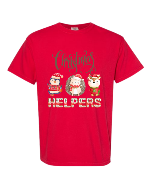 Christmas Helpers - Comfort Colors - Heavyweight Unisex Tee - Reds