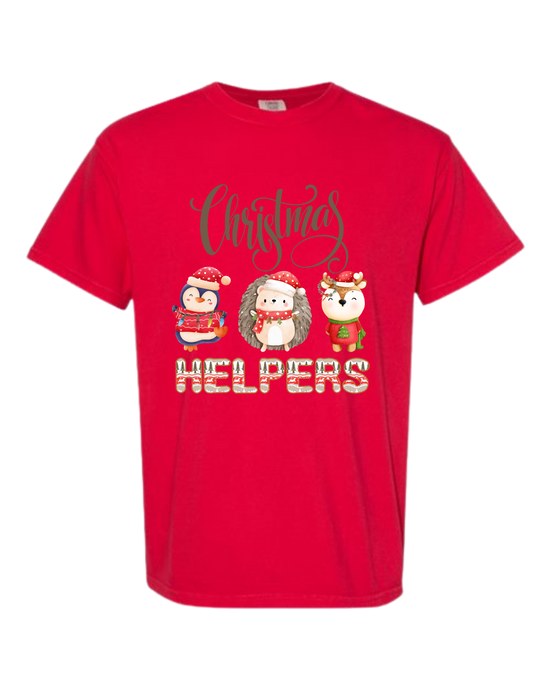 Christmas Helpers - Comfort Colors - Heavyweight Unisex Tee - Reds