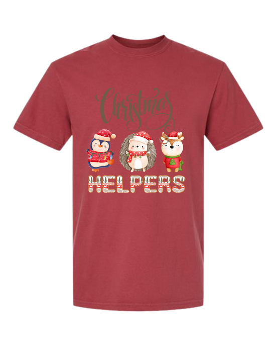Christmas Helpers - Comfort Colors - Heavyweight Unisex Tee - Reds