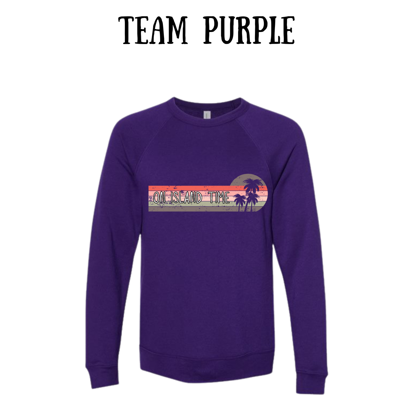 VP - On Island Time - Sponge Fleece Raglan Sweatshirt - Blues, Purples