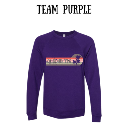 VP - On Island Time - Sponge Fleece Raglan Sweatshirt - Blues, Purples