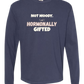 Not Moody. (just) Hormonally Gifted - Comfort Colors - Heavyweight Long Sleeve Tee - Blues & Greens