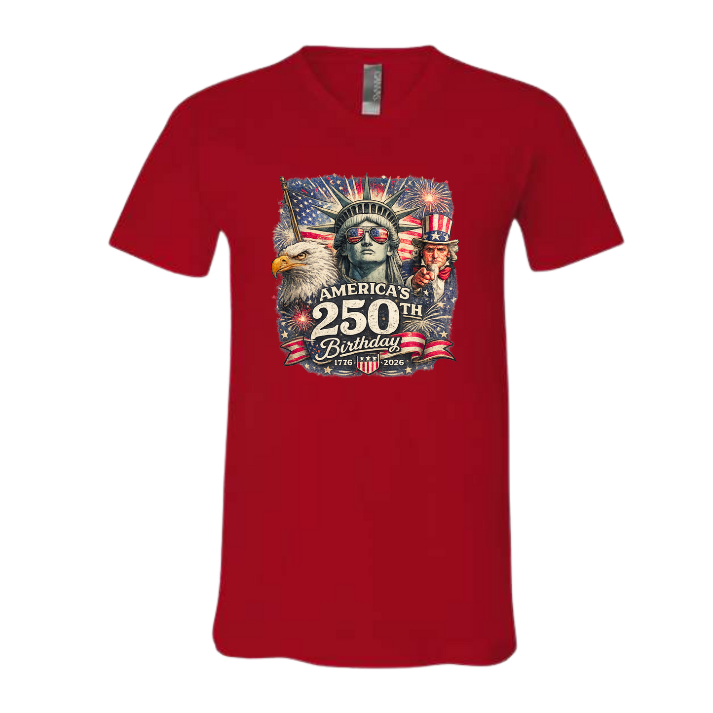America's 250th Birthday - Bella+Canvas - Unisex V-Neck - Assorted Colors