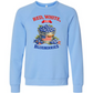 Red, White, And Blueberries - Sponge Fleece Raglan Sweatshirt - Blues, Greens, Purple, and Black