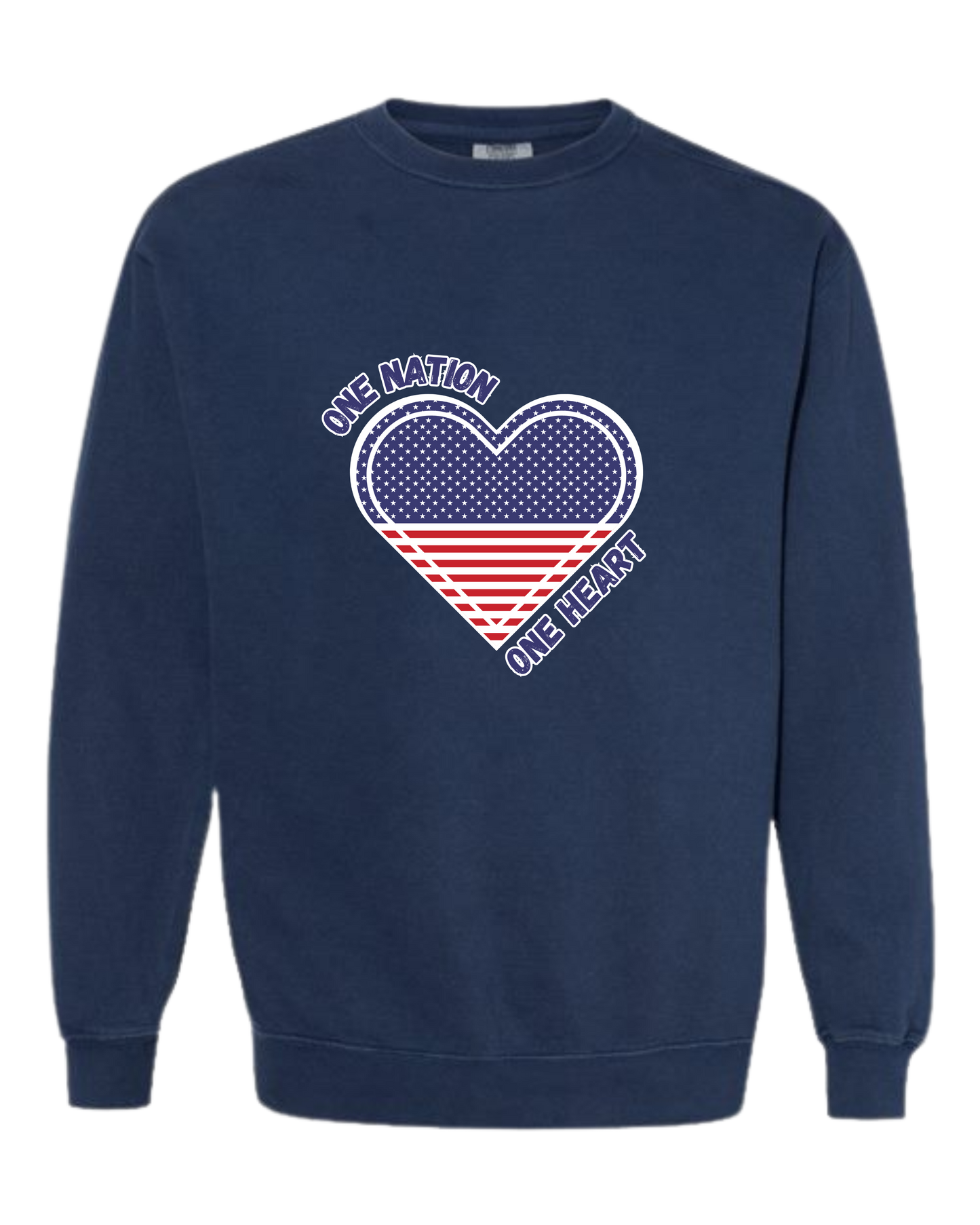 One Nation One Heart - Comfort Colors - Sweatshirt - Blues