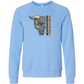 Dragon Energy - Sponge Fleece Raglan Sweatshirt - Blues, Greens, Purple, and Black