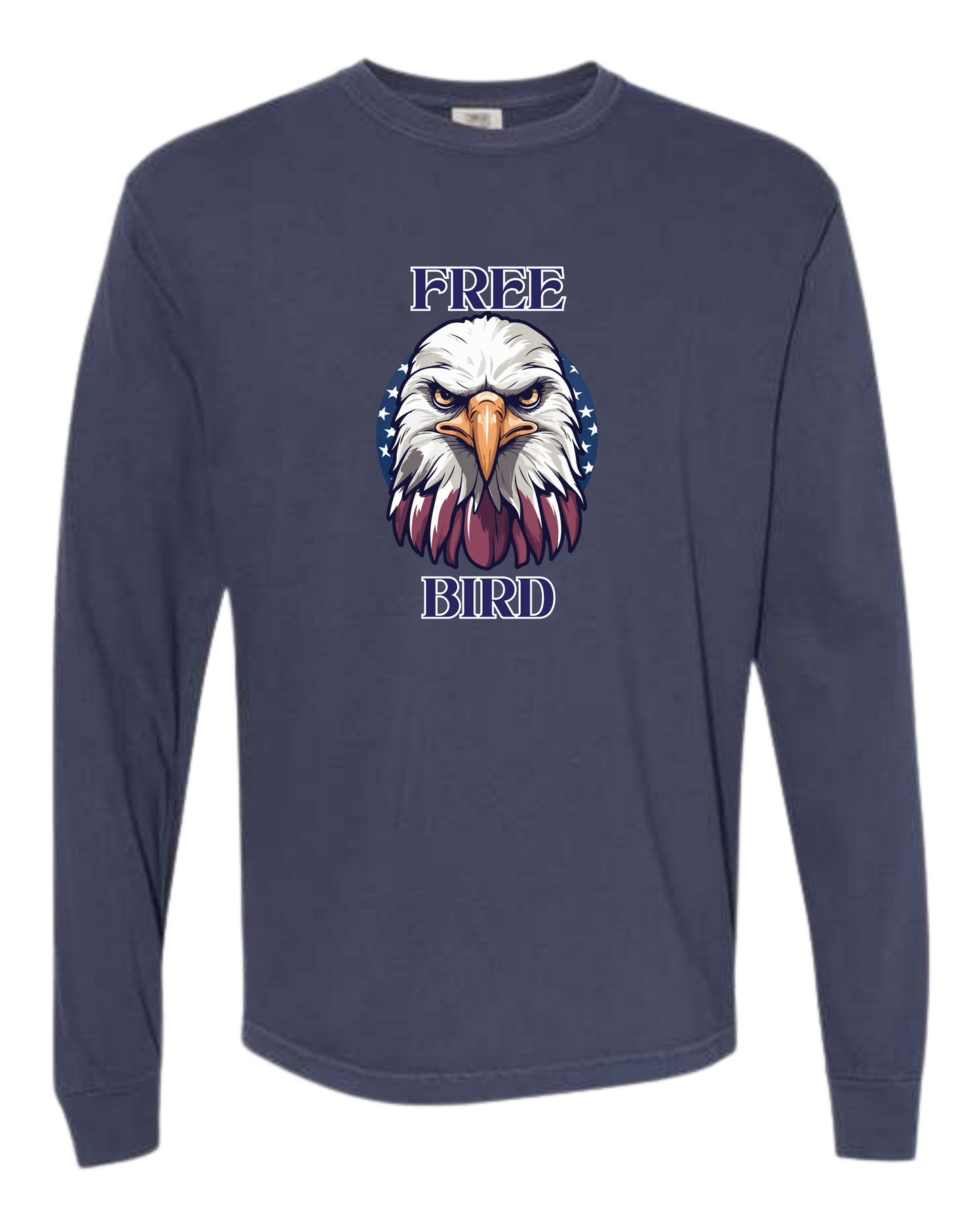 Free Bird - Comfort Colors - Heavyweight Long Sleeve Tee - Blues & Greens