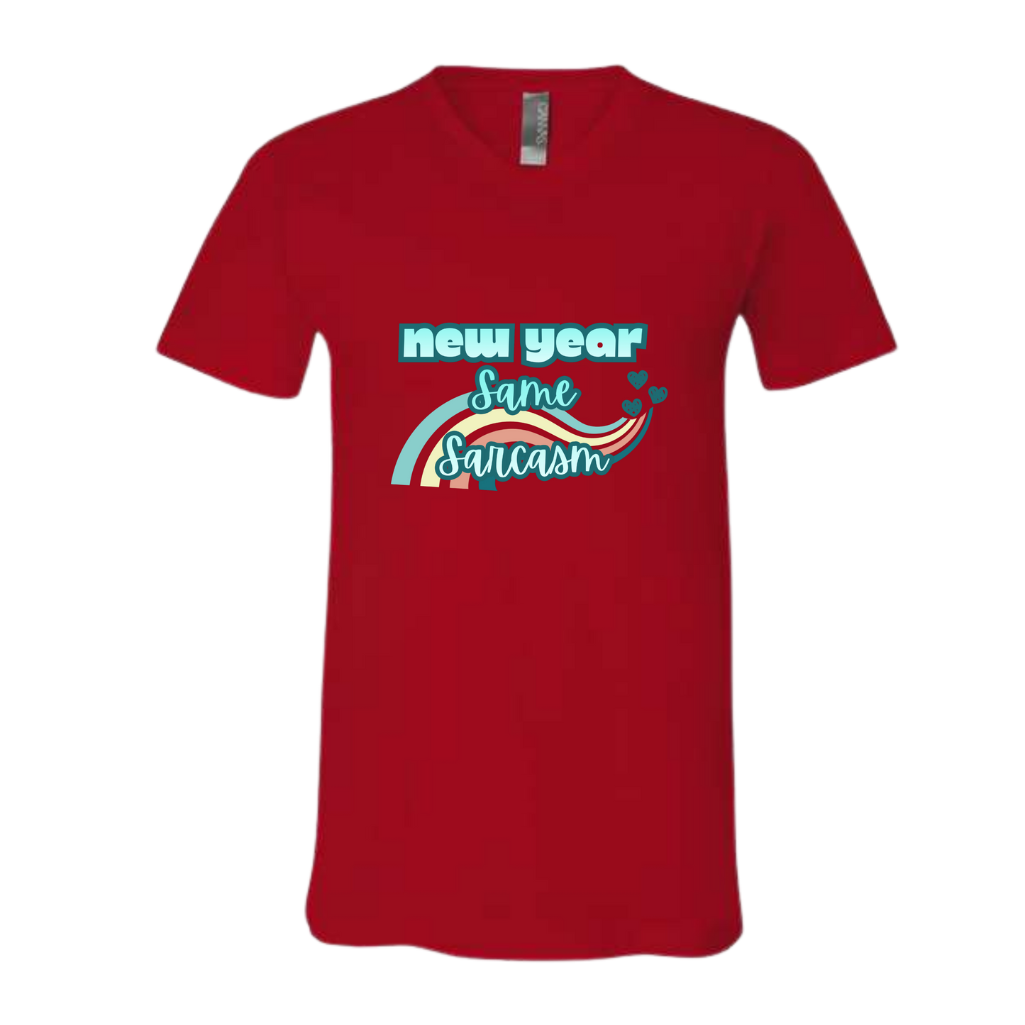 New Year Same Sarcasm - Bella+Canvas - Unisex V-Neck - Assorted Colors