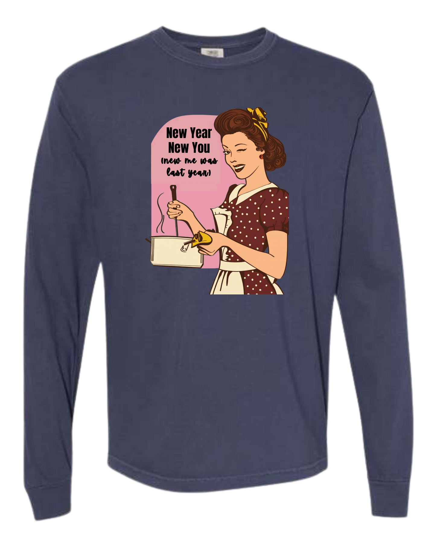 New Year New You - Comfort Colors - Heavyweight Long Sleeve Tee - Blues & Greens