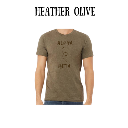 beta to alpha - unisex tee - greens