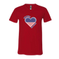 One Nation One Heart - Bella+Canvas - Unisex V-Neck - Assorted Colors