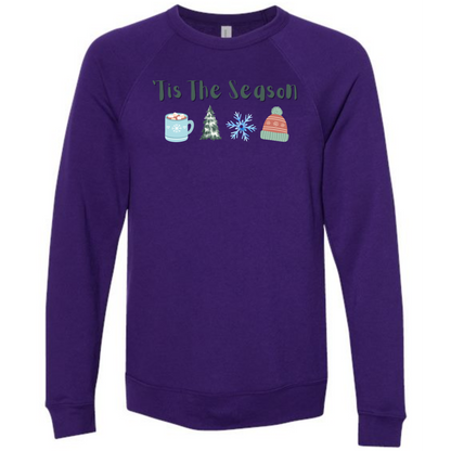 HP - 'Tis the Season - Winter - Sponge Fleece Raglan Sweatshirt - Blues, Purples