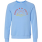 Sunsets & No Regrets - Sponge Fleece Raglan Sweatshirt - Blues, Greens, Purple, and Black