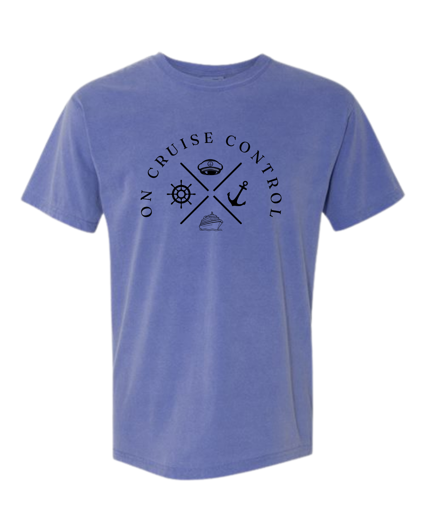 On Cruise Control - Comfort Colors - Heavyweight Unisex Tee - Blues