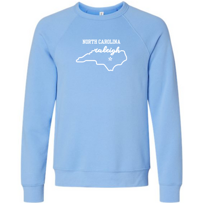 Kella McLean - Sponge Fleece Raglan Sweatshirt - Blues, Greens, Purple, and Black