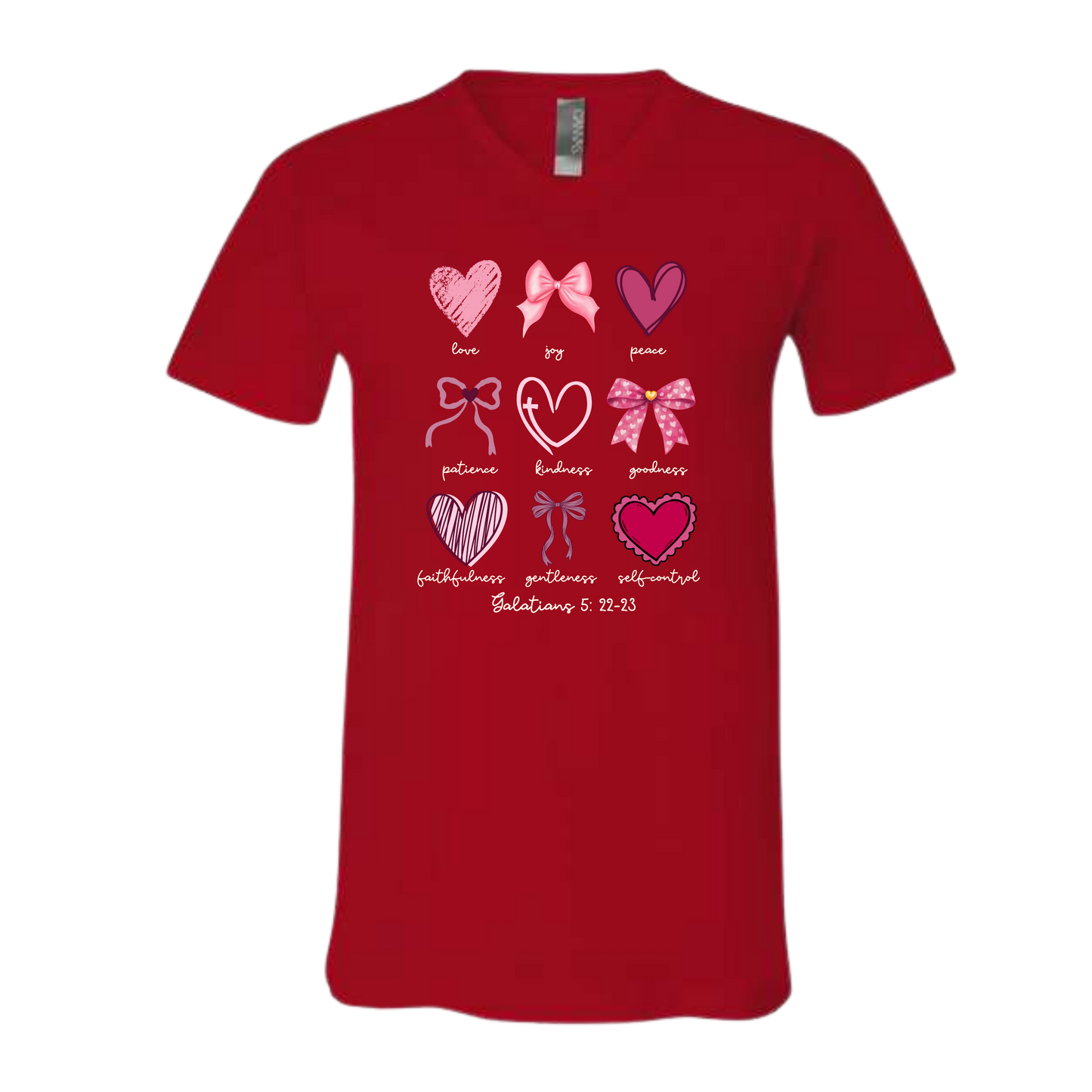 Galatians 5 - Valentines - Bella+Canvas - Unisex V-Neck - Assorted Colors