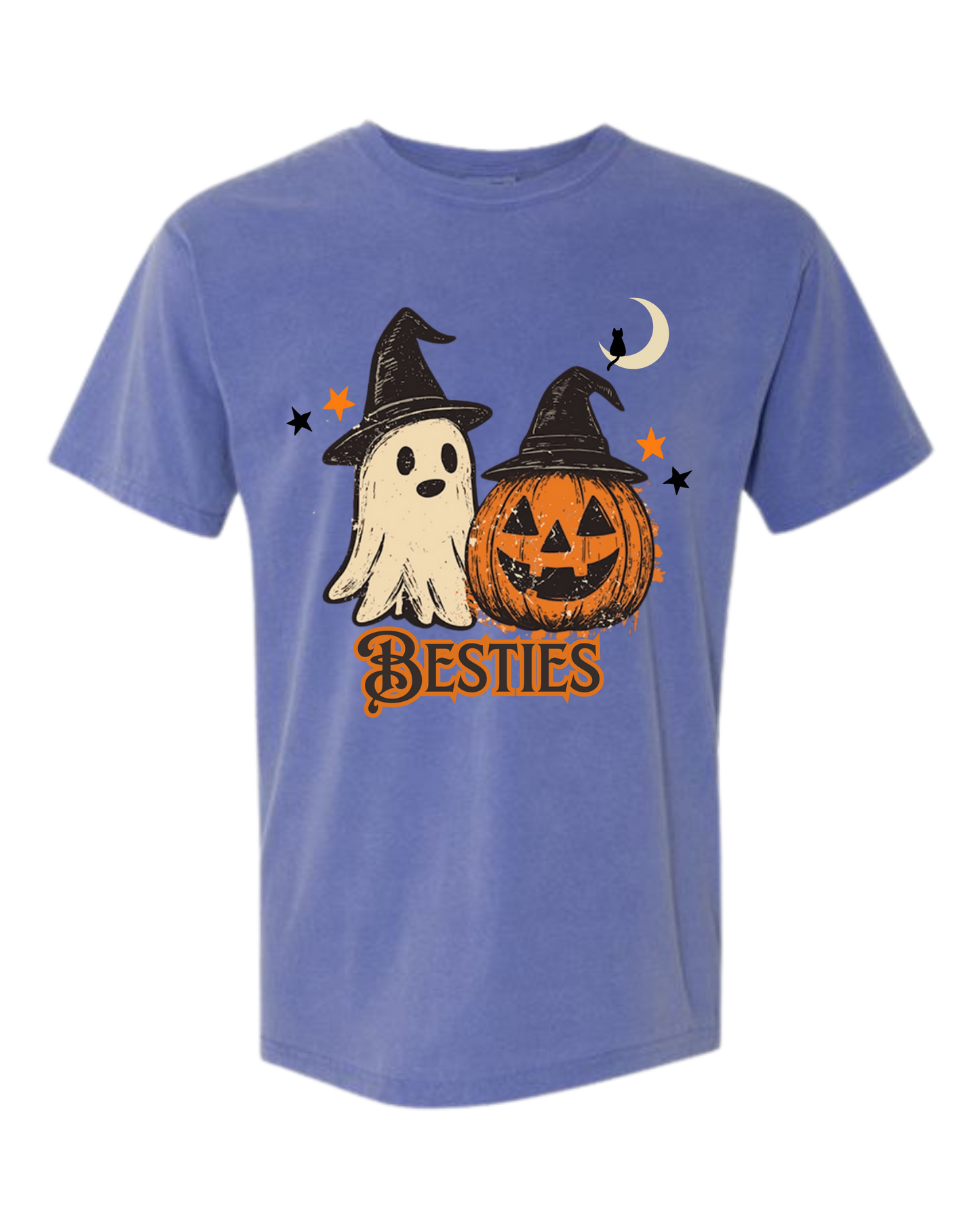 Halloween Besties - Comfort Colors - Heavyweight Unisex Tee - Blues