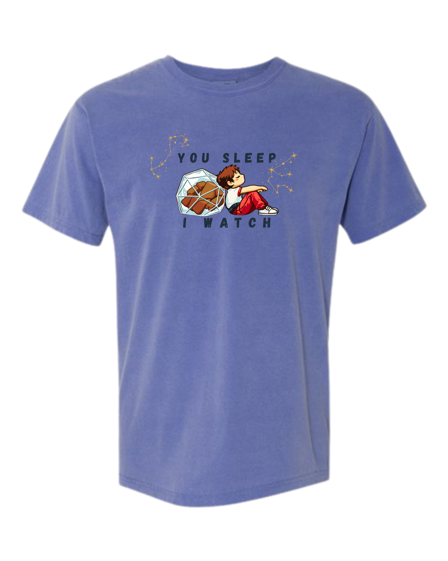 You Sleep I Watch - Comfort Colors - Heavyweight Unisex Tee - Blues