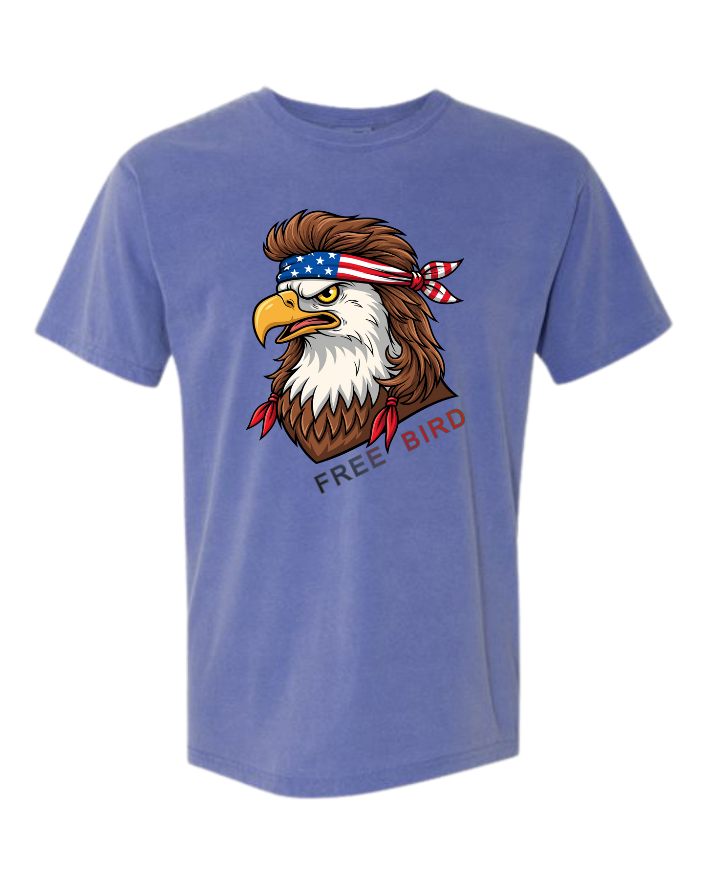 Rockin Free Bird - Comfort Colors - Heavyweight Unisex Tee - Blues