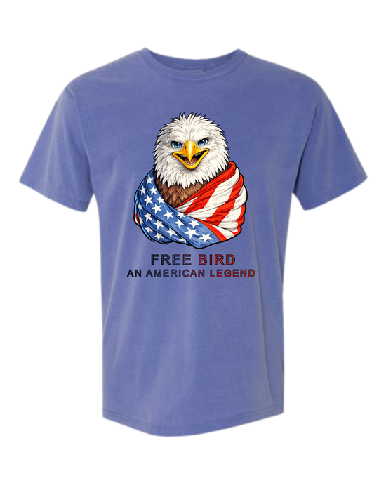 Free Bird An American Legend - Comfort Colors - Heavyweight Unisex Tee - Blues