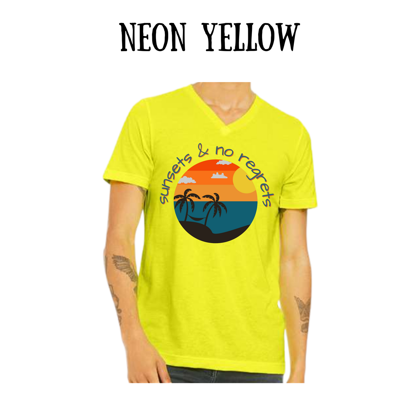 VP - Sunsets & No Regrets - Unisex V-Neck - Assorted Colors