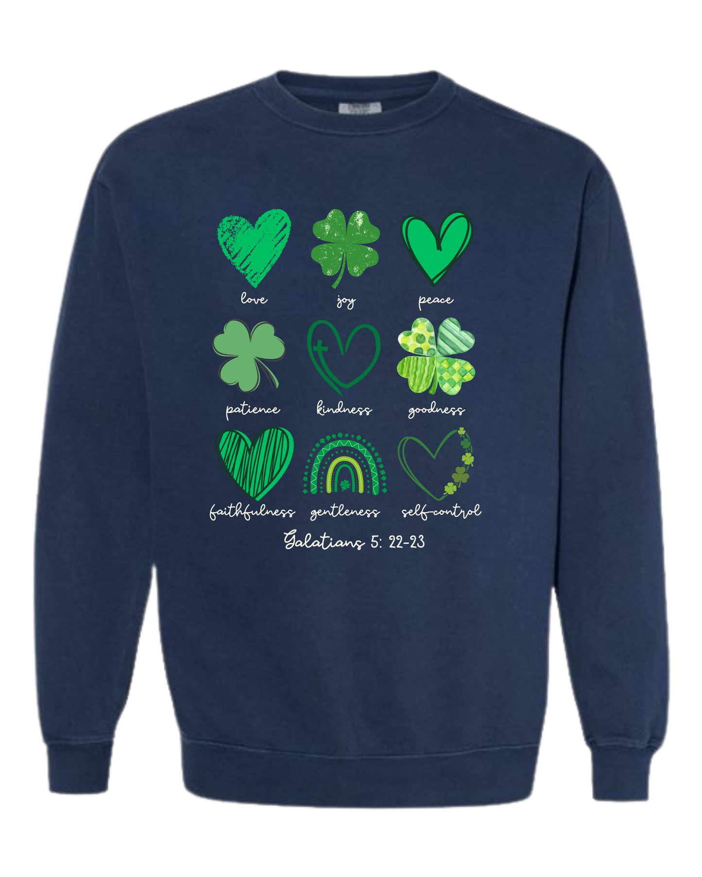 Galatians 5 - St Patrick's Day - Comfort Colors - Sweatshirt - Blues