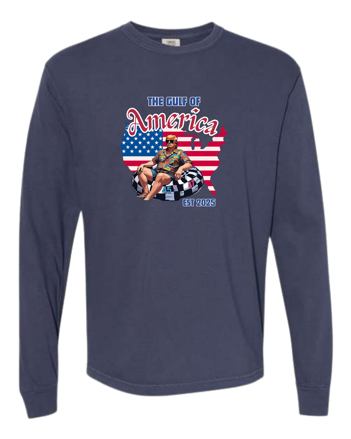 The Gulf of America - Comfort Colors - Heavyweight Long Sleeve Tee - Blues & Greens