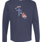 Loves Jesus & America too - Comfort Colors - Heavyweight Long Sleeve Tee - Blues & Greens
