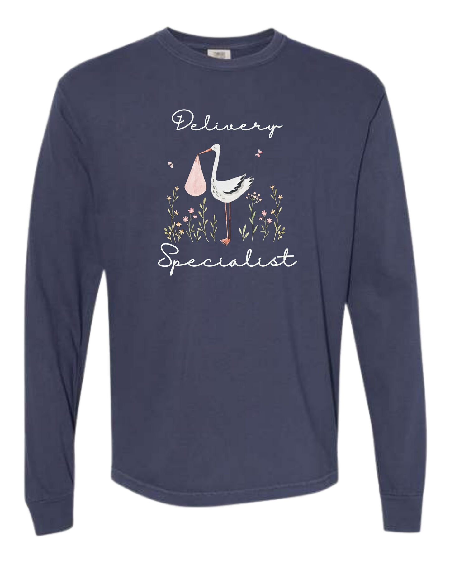 Delivery Specialist - Comfort Colors - Heavyweight Long Sleeve Tee - Blues & Greens