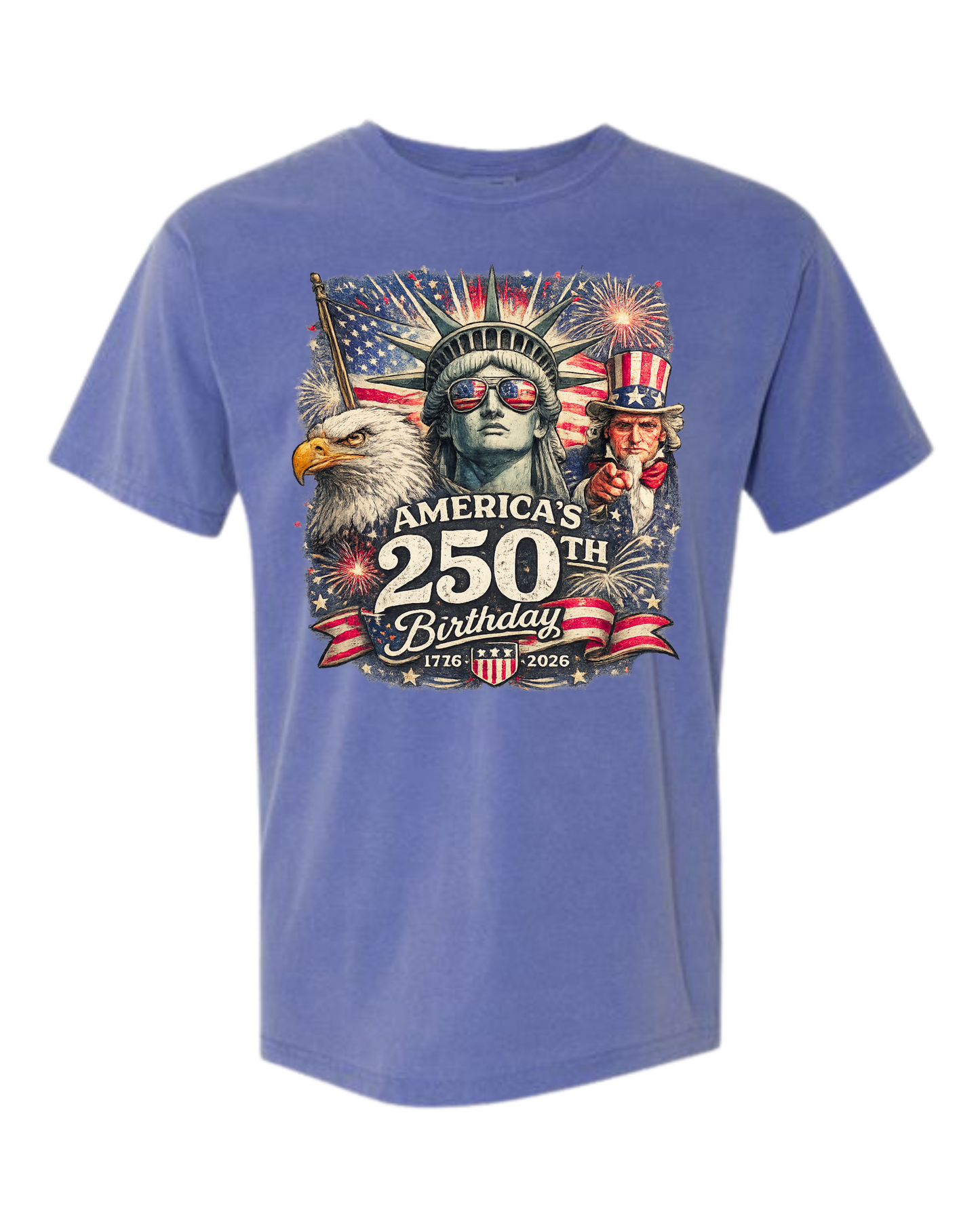 America's 250th Birthday - Comfort Colors - Heavyweight Unisex Tee - Blues