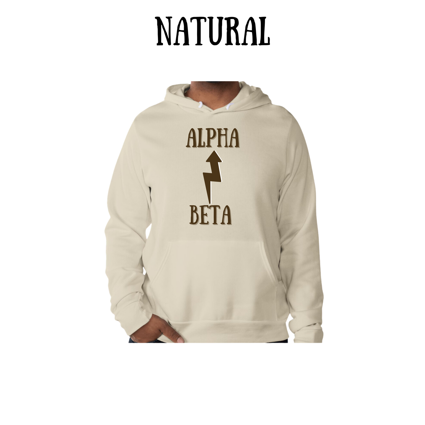 Beta to Alpha - Sponge Fleece Hoodie - Greens, Neutrals