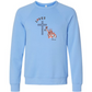 Loves Jesus & America too - Sponge Fleece Raglan Sweatshirt - Blues, Greens, Purple, and Black