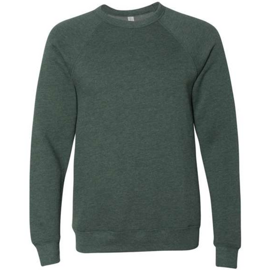 Custom Design - Sponge Fleece Raglan Sweatshirt - Greens, Neutrals