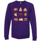 HP - Hello Autumn - Sponge Fleece Raglan Sweatshirt - Blues, Purples