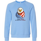 Free Bird An American Legend - Sponge Fleece Raglan Sweatshirt - Blues, Greens, Purple, and Black