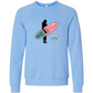 Mana in My Soul - Sponge Fleece Raglan Sweatshirt - Blues, Greens, Purple, and Black