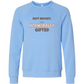 Not Moody. (just) Hormonally Gifted - Sponge Fleece Raglan Sweatshirt - Blues, Greens, Purple, and Black