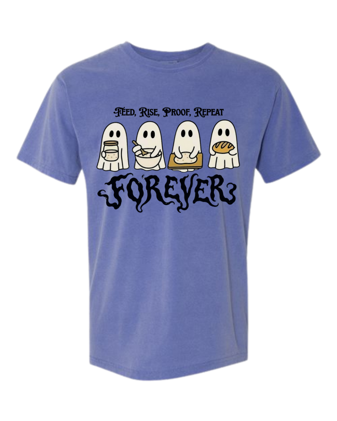 Sourdough Ghosties - Comfort Colors - Heavyweight Unisex Tee - Blues