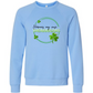 Hormones May Cause Shenanigans - Sponge Fleece Raglan Sweatshirt - Blues, Greens, Purple, and Black