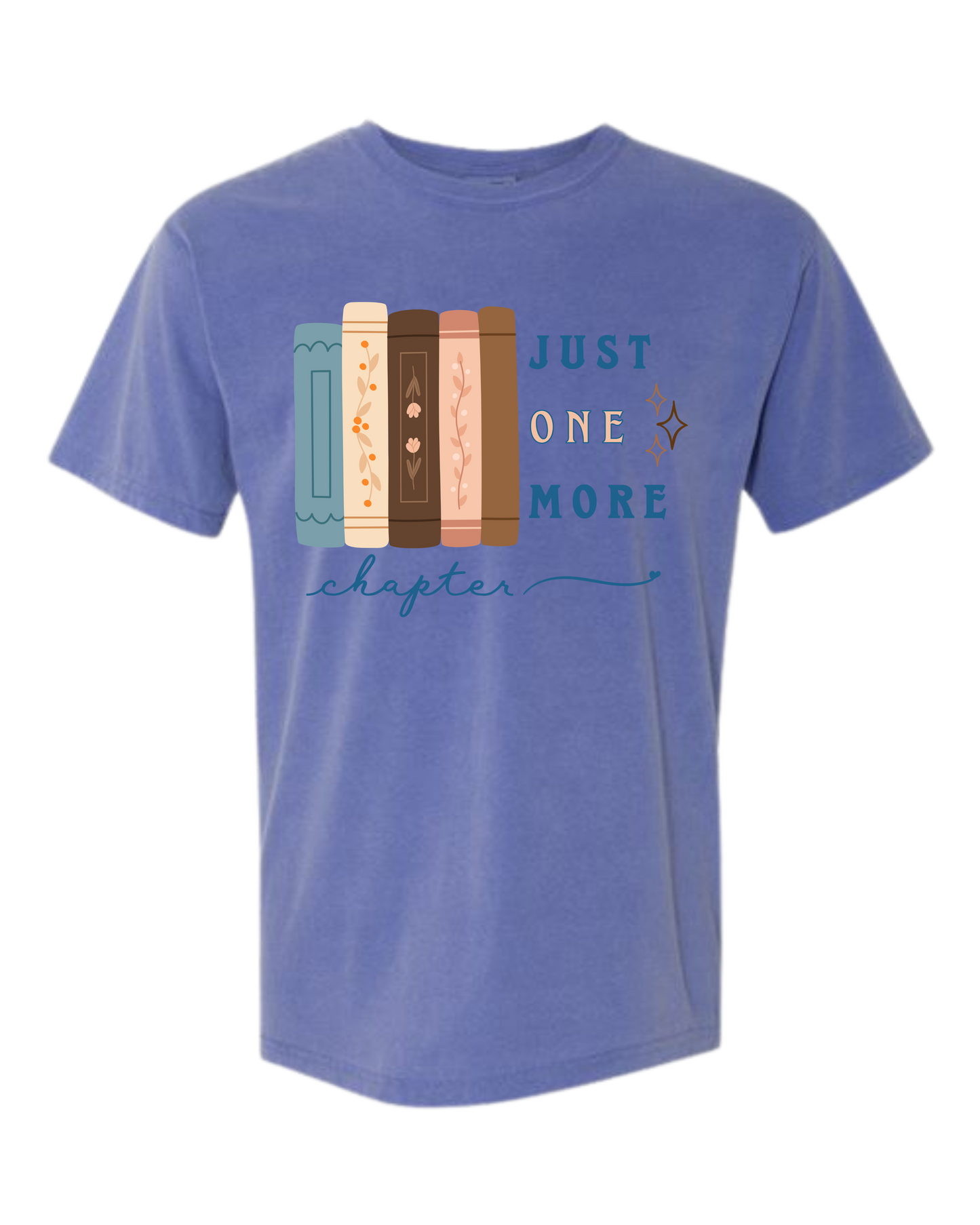 Just One More Chapter - Comfort Colors - Heavyweight Unisex Tee - Blues
