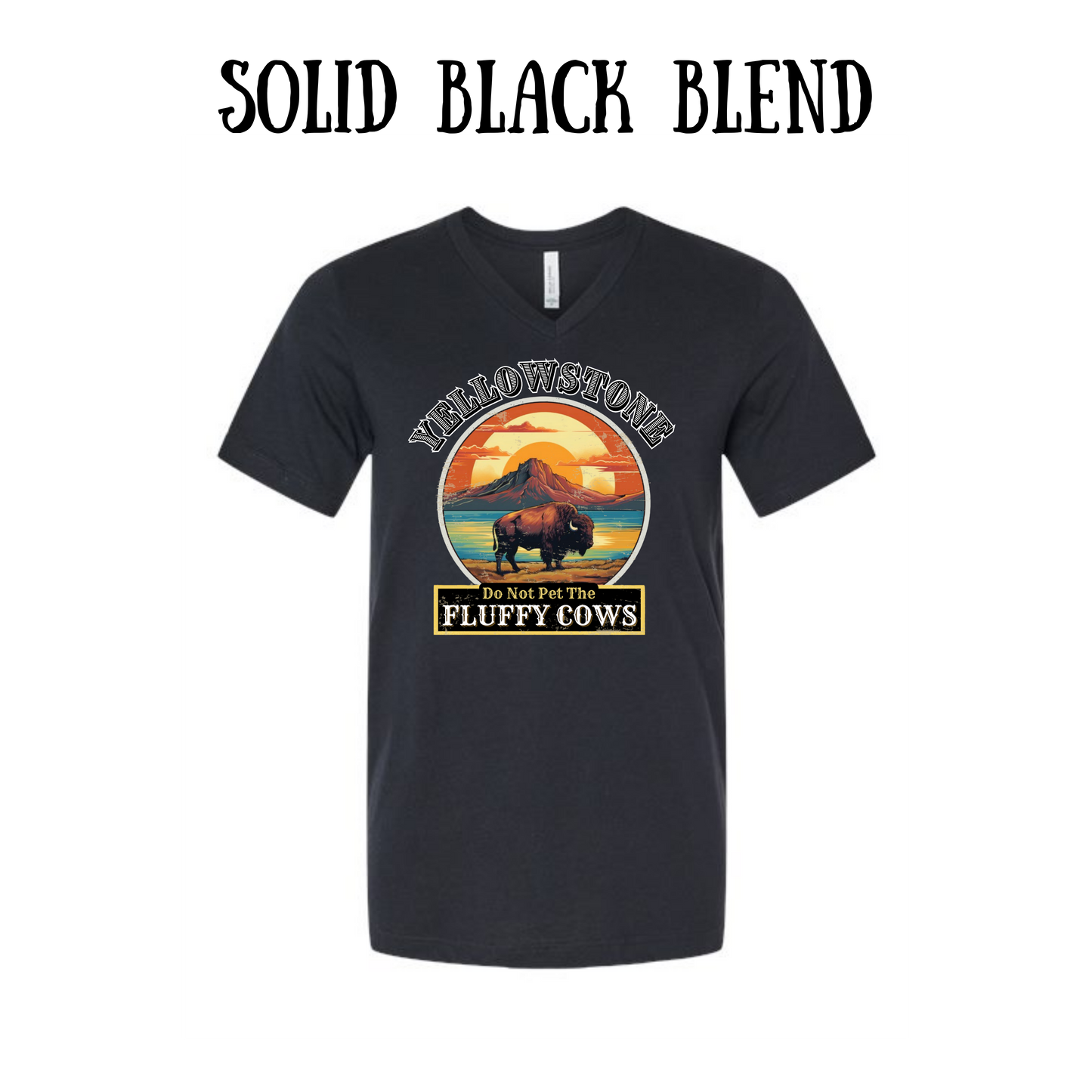 CP - Yellowstone: Fluffy Cows - Unisex V-Neck - Neutral Colors