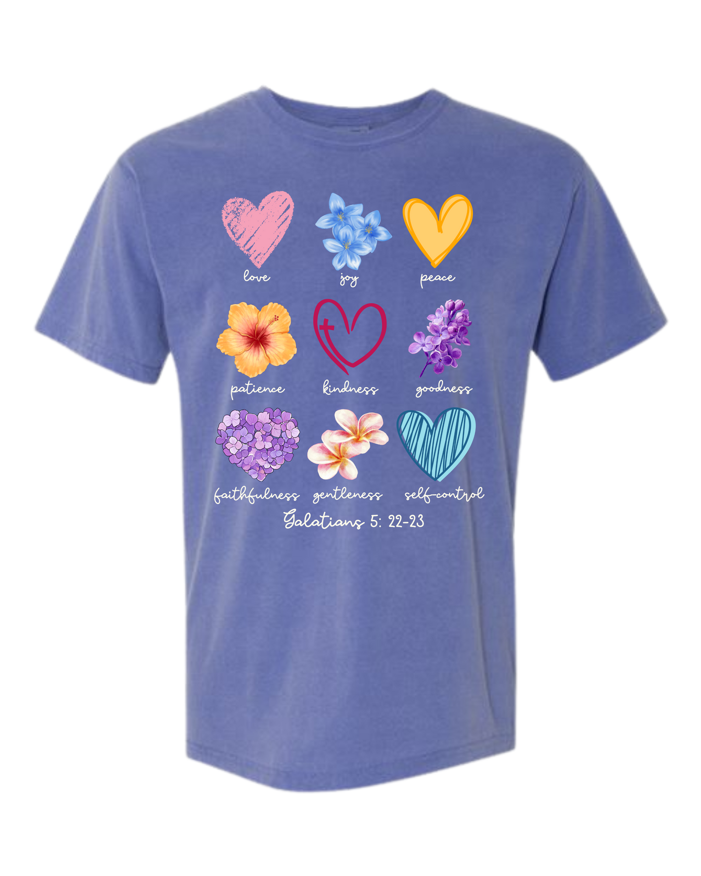 Galatians 5 - Spring - Comfort Colors - Heavyweight Unisex Tee - Blues