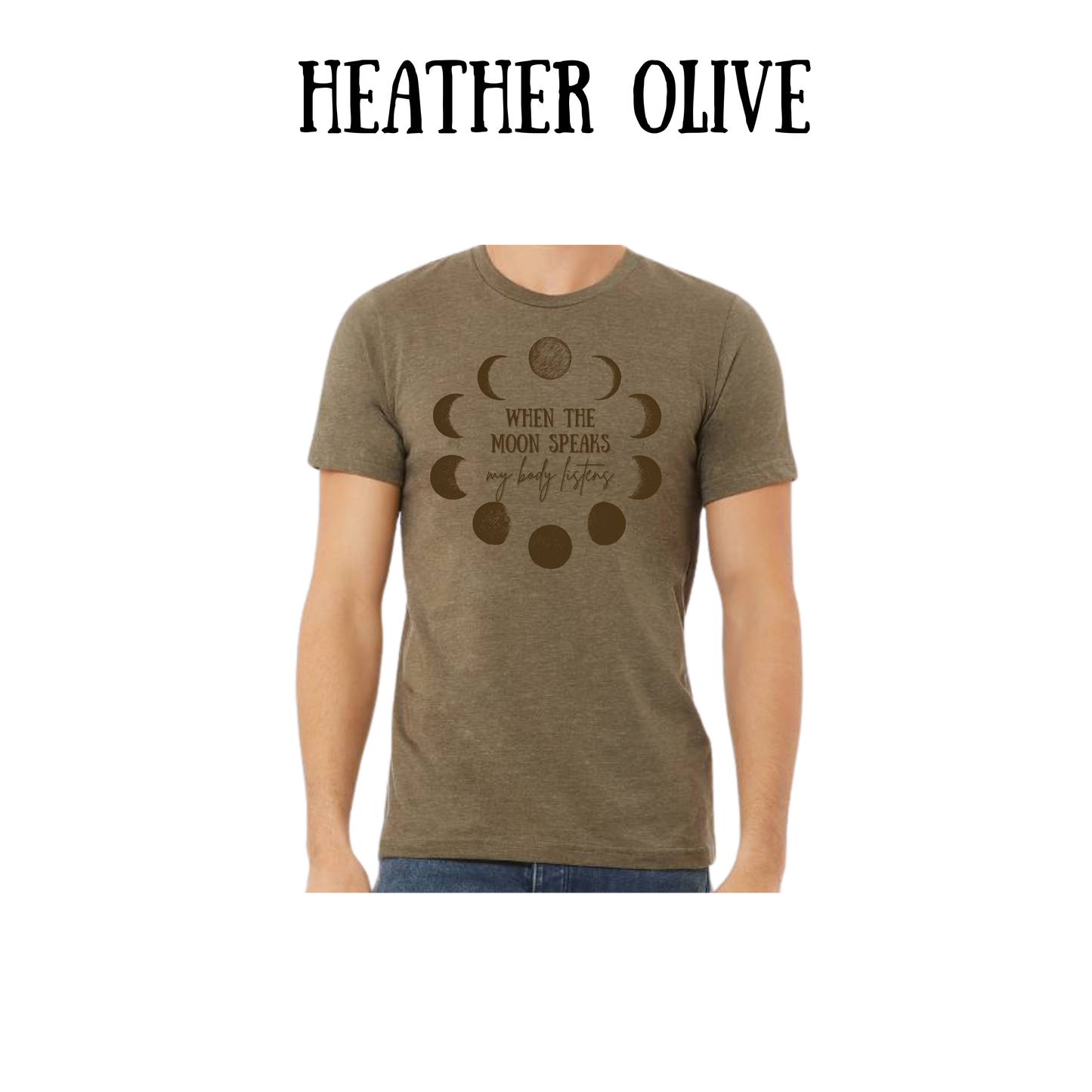 when the moon speaks - unisex tee - greens