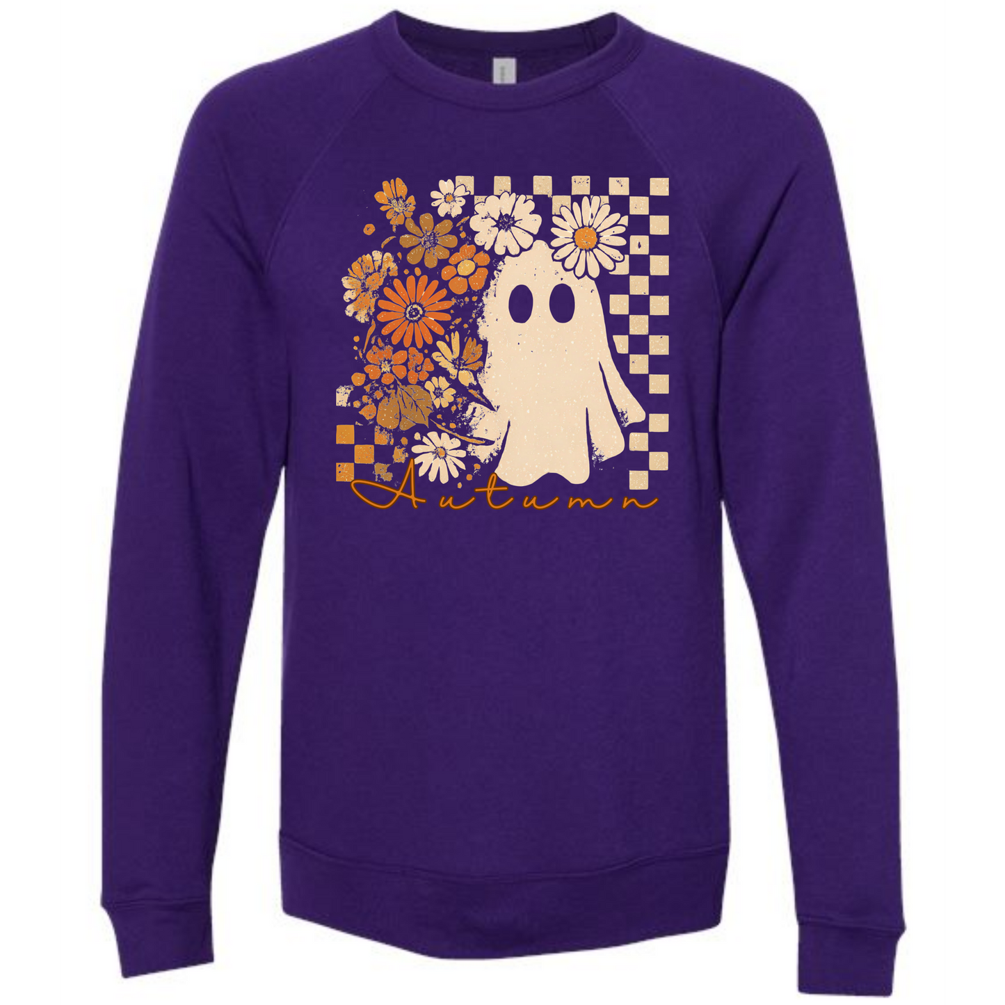 Autumn Ghost - Sponge Fleece Raglan Sweatshirt - Blues, Purples
